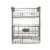 Spectrum Vintage Storage Bin with Shelf Wall Mount - Gray Perspective: back