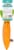 Luvsome Plush Carrot Dog Toy with Squeaker Perspective: back