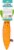 Luvsome Plush Carrot Dog Toy with Squeaker Perspective: back