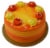 Bakery Fresh Yellow Cake with Orange and Yellow Buttercreme Icing Perspective: back