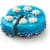 Bakery Fresh Patriotic Chocolate Fudge Cake Perspective: back