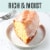 Bakery Fresh Sour Cream Pudding Cake Slice Perspective: back