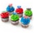 Bakery Fresh Father's Day Chocolate Cupcakes with Buttercream Icing Perspective: back