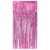 Unique Foil Fringe Door Curtain - Pastel Pink Perspective: back