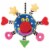 Manhattan Toy Whoozit Rattle and Squeaker Sound Developmental Baby Toy Perspective: back