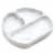 Bumkins Silicone Grip Dish - Grey Marble Perspective: back