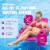 TRC Recreation Folding Baja Chair Swimming Pool Float Armchair, Flamingo Pink Perspective: back