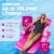 TRC Recreation Folding Baja II Lounge Portable Swimming Pool Float Flamingo Pink Perspective: back