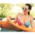 TRC Recreation Super Soft 2 Thick Vinyl Outdoor Pool Float Swim Lounger, Navy Perspective: back