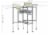 SD Studio Designs Cutting Table with Sewing Board Grid, Guides Top & Storage - Silver/White Perspective: back