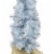 Arett Sales 2' Blue Potted Frosted Pine Slim Artificial Christmas Tree - Unlit Perspective: back