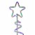 Hofert 7' Pre-Lit Slim Spiral Rope Light Christmas Tree Outdoor Decor - Multicolor LED Lights Perspective: back