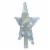Hofert 9.5  Lighted Clear Mini 5 Point Star Christmas Tree Topper - Clear LED Lights Perspective: back