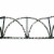 Hofert 7' Green Pathway Fence with Multicolored Christmas Lights Outdoor Decoration Perspective: back