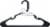 Merrick Black Plastic Tubular Hangers Perspective: back