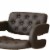 Comfortable Adjustable Height Barstool, Brown- Saltoro Sherpi Perspective: back
