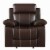 Coaster Myleene Faux Leather Glider Recliner in Chestnut Perspective: back