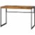 Coaster Estrella Farmhouse Wood Writing Desk in Brown and Gunmetal Perspective: back