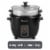 Aroma® 6-Cup Pot-Style Rice Cooker and Food Steamer - Black/Silver Perspective: back