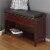 Boris 36  Faux Leather Bench Cushion in Espresso - Winsome Perspective: back
