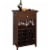 Winsome 40.4 x 26.6 x 15.7 Wood Wine Cabinet With 1-Drawer Glass Rack Antique Walnut Perspective: back