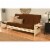 Kodiak Furniture Phoenix Full Futon with Suede Fabric Mattress in White/Brown Perspective: back