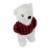 Tall Tails PT707 12 inch Plaid Polar Bear Dog Toy with Squeaker Perspective: back