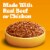 Pedigree Chopped Ground Dinner Chicken Liver Beef & Beef Bacon Cheese Adult Canned Soft Wet Dog Food Perspective: back