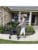 Carex Steel Rollator Walker with Seat and Wheels, 350lbs, Foldable, For Those 5'0 to 6'1 Perspective: back