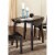Ashley Furniture Hammis Round Drop Leaf Dining Table in Dark Brown Perspective: back