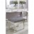 Ashley Furniture Coralayne Upholstered Wood Stool in Silver Perspective: back