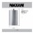 Maxam Stainless Steel Flask with a Screw-On Leak Proof Lid Polished Silver 12 Ounce Perspective: back