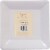 Caspari Paper Grosgrain Border Salad - Dessert Plate Moss Green Perspective: back