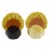 Tag 3.50in Turkey Salt & Pepper Shaker Set, Earthenware, Thanksgiving Gobble G18843 Perspective: back