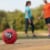 Franklin Red Rubber Kickball Perspective: back
