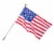 Annin Flagmakers American Flag Set with Steel Pole Perspective: back