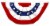Annin Flagmakers Pleated Fan Bunting Decoration American Flag Perspective: back