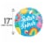Splish Splash Happy Summer HELIUM FILLED BALLOON Perspective: back