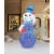 7ft Inflatable Swirling Lights Snowman with Tipping Hat Perspective: back
