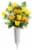 Novelty Plastic Round Bottom Cemetery Vase, Stone - 3 x 7 (Qty 1) Perspective: back