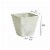 Novelty Artstone 10 x 9.81 in. Mint Resin & Stone Powder Ella Flower Pot Perspective: back