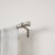Umbra® Cappa 36 to 66-Inch Adjustable Single Curtain Rod Set in Nickel/Silver Perspective: back