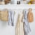 Martha Stewart Morris Striped Kitchen Towels - White/Gray Perspective: back