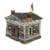 Department 56 House Village Ghost Office Ceramic Halloween Snow Village 6009777 Perspective: back