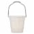 Casabella 4 Gallon Storage Bucket Caddy Bin - White Perspective: back