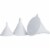 Three-Piece Plastic Funnel Set - White Perspective: back