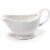 Norpro Porcelain Gravy Sauce Serving Boat with Stay Warm Candle Heated Stand - White Perspective: back