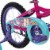Huffy JoJo Siwa Kid's Bike With Training Wheels - Aqua/Pink Perspective: back