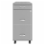 Space Solutions 18 In Wide 3 Drawer Mobile Organizer Cabinet for Offices, Silver Perspective: back