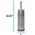 Blue Donuts Vented Stainless Steel Toilet Brush Holder Perspective: back